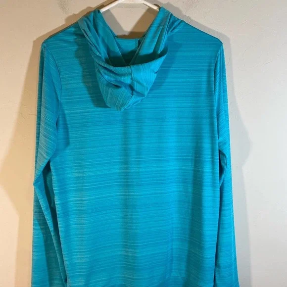Lands End Hooded Pull Over Top Teal Size XXL - Picture 4 of 9